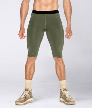 3900 . Compression Regular-Fit Pants - Military Green