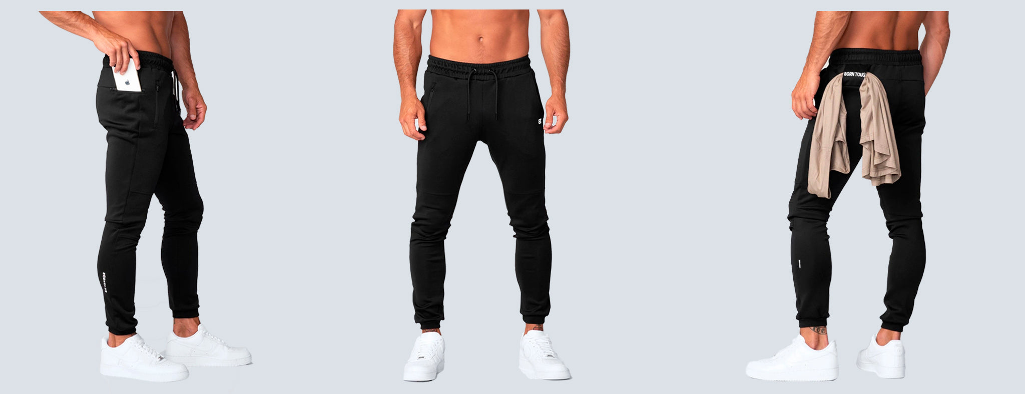  Born Tough Momentum Fitted Signature Running Jogger Pants for Men