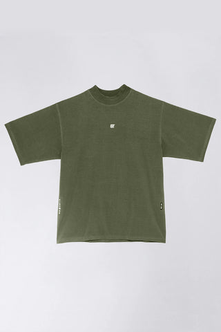 550 . Viscose Regular-Fit Over Size Shirt - Military Green