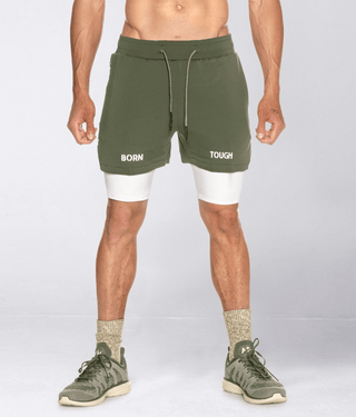 3700 . AirPro Regular-Fit Shorts - Military Green