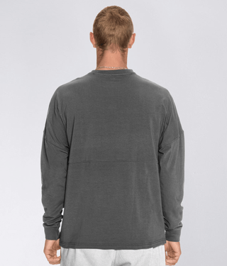 600 . Viscose Regular-Fit Over Size Shirt - Grey